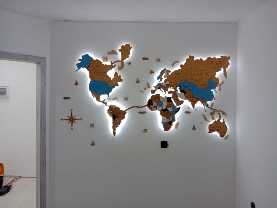 Декор карты мира