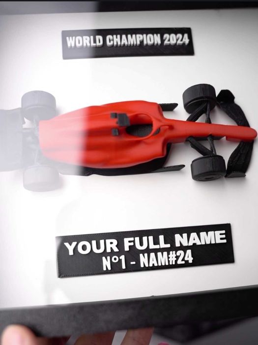 Tablou 3D masina Formula 1 personalizat nume numar cadou