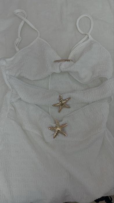 Купальник белый с звездами