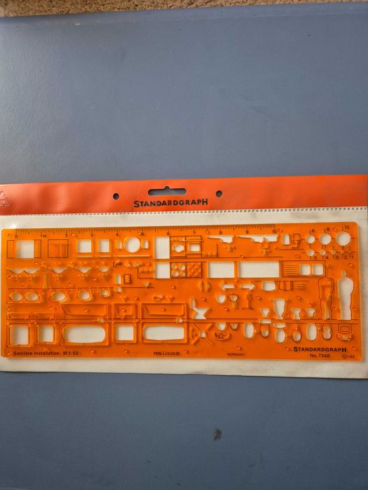 Oferta ! Set 8 buc. Sabloane de desen tehnic Standardgraph. Germania