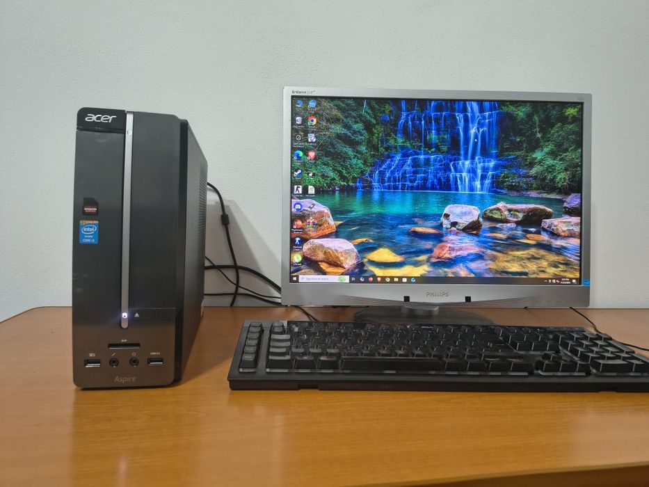 unitate pc+monitor 12gb ram/video 2gb