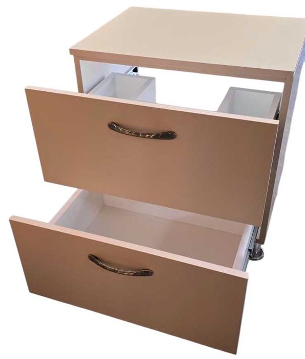 Masca Lavoar Baie Cappuccino Mat, 4 picioare H=80 mm, 2 sertare, MDF