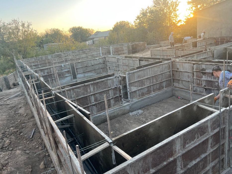 Заливаем фундамент/фундамент құямыз