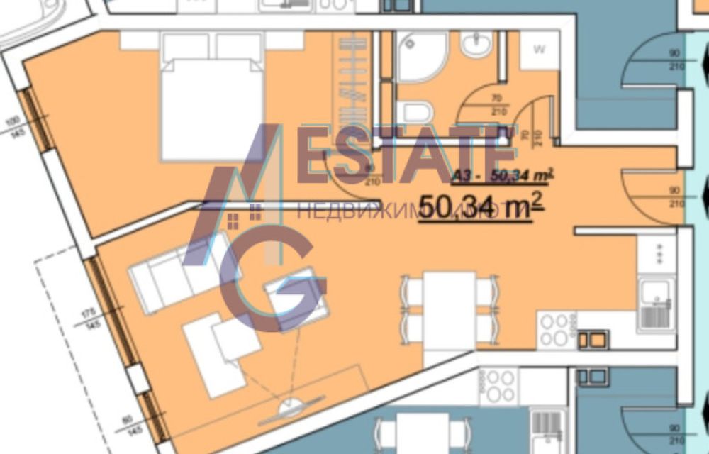 Двустаен апартамент в село Равда