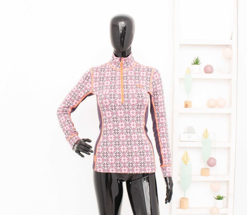 Kari Traa дамска мерино блуза с цип термо бельо 100% мериносна вълна S