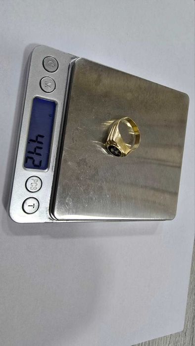 Златен мъжки пръстен 14 карата BMW