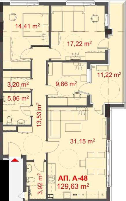 Продава се Многостаен апартамент в Бургас, Славейков - 152 кв.м за 1153 €/кв.м - Снимка #2
