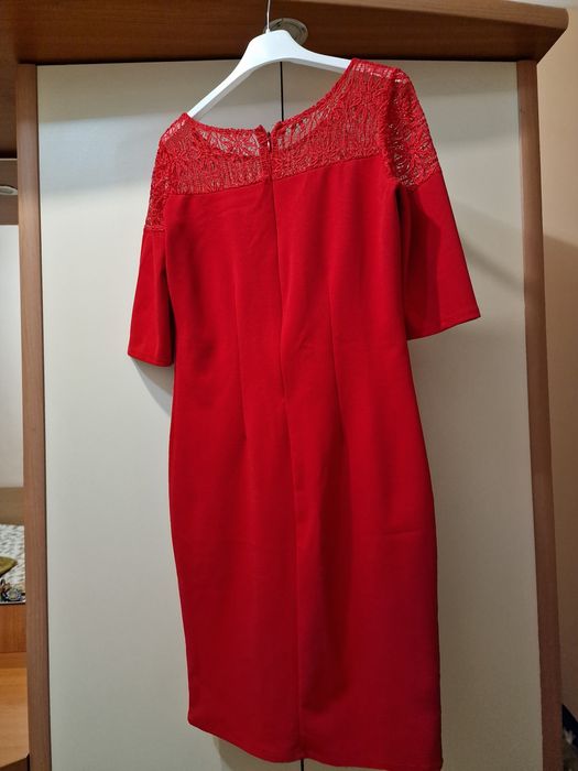 Червена празнична  рокля