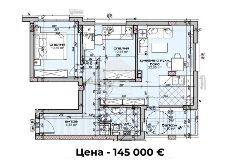 Тристаен апартамент в новострояща се сграда в близост до Гранд МОЛ Вар