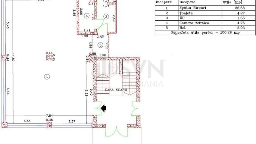 Spatiu comercial cu 5 locuri de parcare