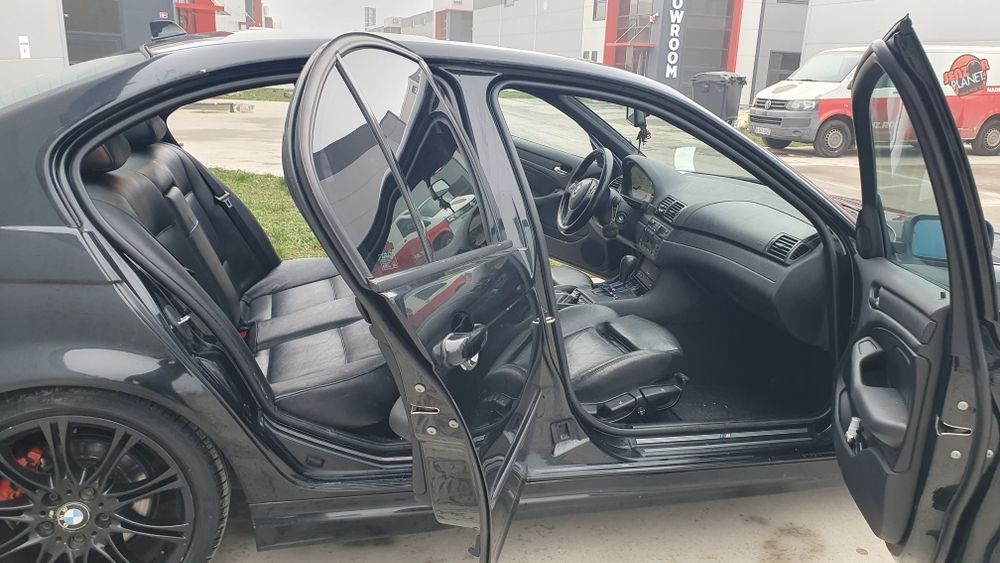 BMW e46 negru mpack 2 BENZINA piele trapa automata 135400 KM reali