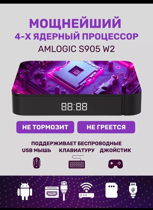 ‼️Смарт бох Tanix W2 androidtv.Прошивка тайёр.Бепул Каналлар+кинола.бх