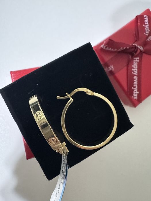 Серьги конго золотые