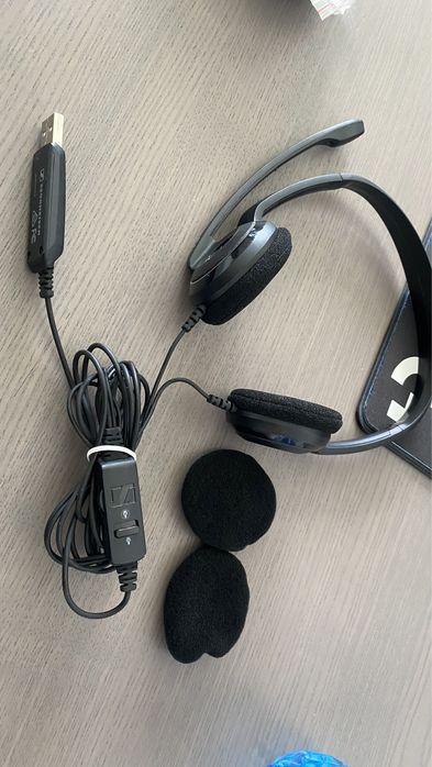 Casti audio cu banda Sennheiser PC 8-USB, Negru