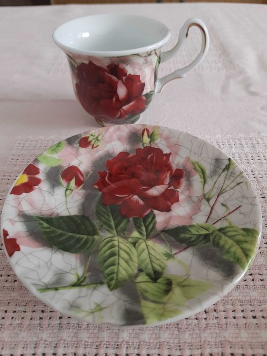 Италиански фин порцелан Ellegi 2 чаши с чинийки