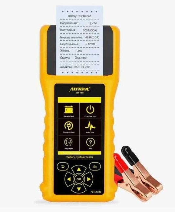 Тестер АКБ Autool BT-760 с термопринтером