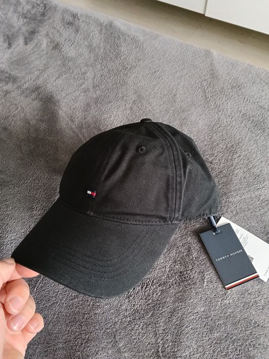 Tommy Hilfiger flag șapcă unisex neagra cu logo discret mic brodat OS noua originala