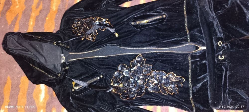 Женский бархатный спортивный костюм