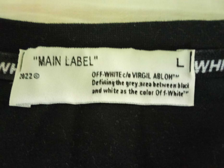Тениска Main Label Off-White размер L