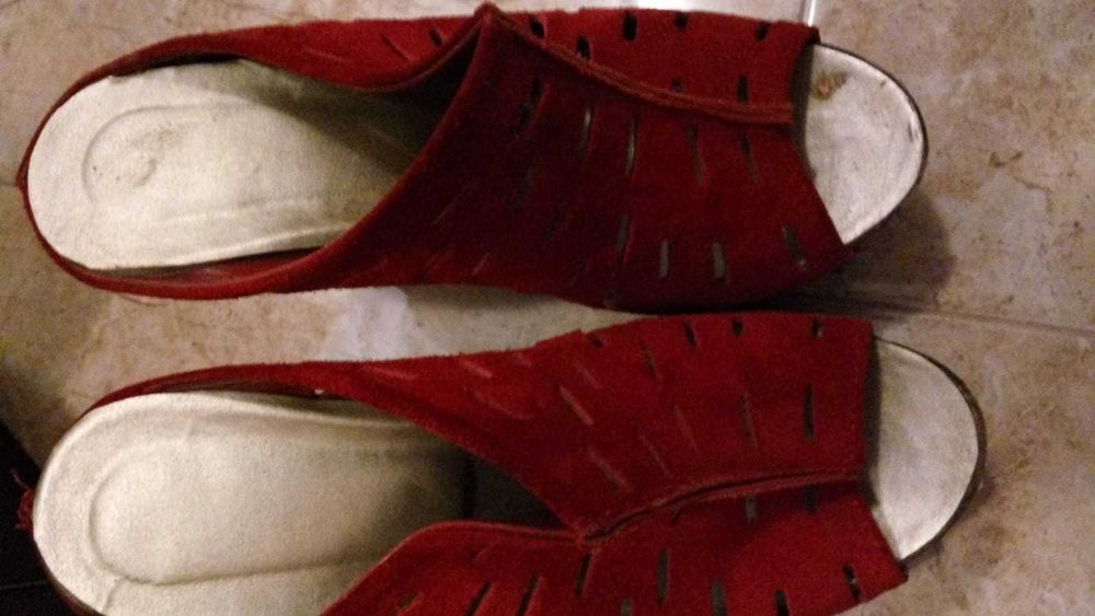 Saboți 37 piele întoarsă