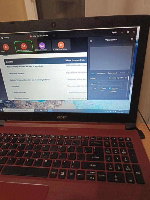 Laptop Acer Aspire  – SSD 128GB, 4GB RAM, Culoare Vișiniu