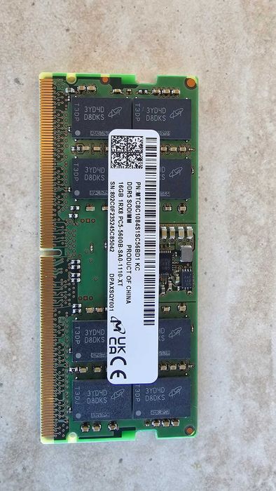 Продавам RAM 32Gb (2x16GB) DDR5 , 5600 SODIMM