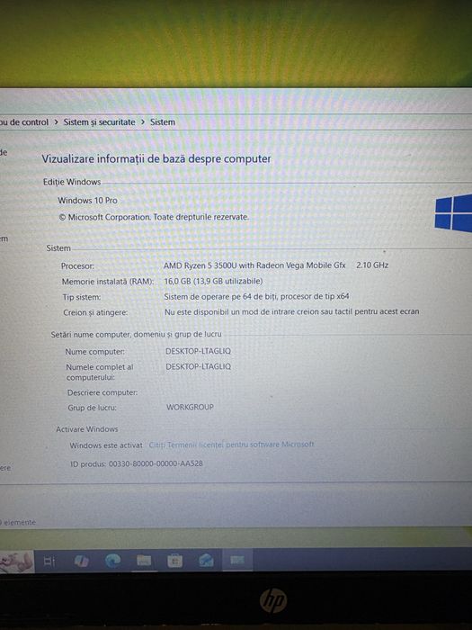 Vand laptop HP Ryzen 5