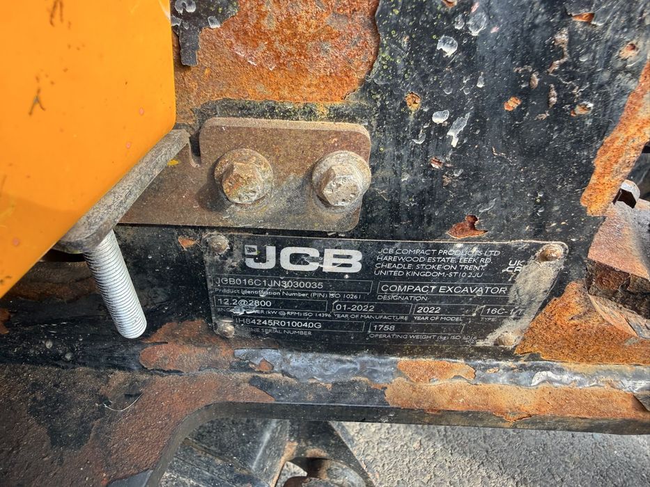 Jcb 16c 2022 Miniexcavator