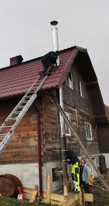Hota tubulatura Horn  la cabane tip a frame cos de fum centrala