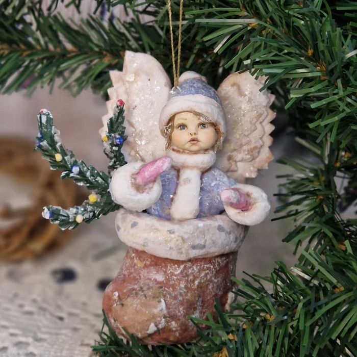 Ватные елочные игрушки