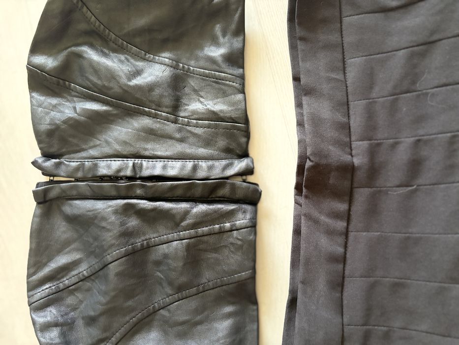 Set bustiera de piele+ fusta- xs-s/noi