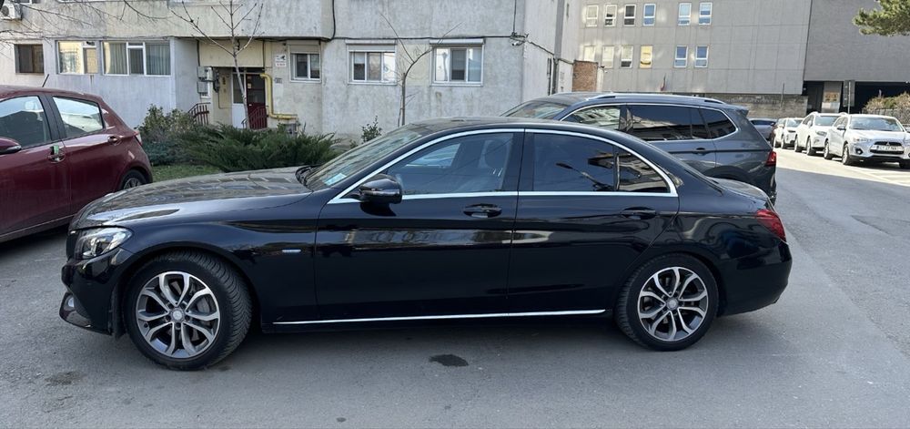Jante Mercedes 17” 5x112 in doua latimi 7J fata si 8J spate, vin de pe C classe W205 cu anvelope 225 50 17 si 245 45 17 iarna