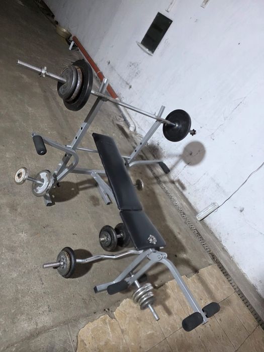 Set Pachet banca + haltere + gantere