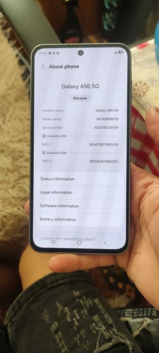 Samsung A56 256GB 8 RAM Като нов !