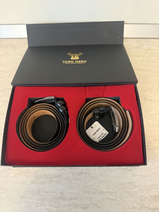 2 curele piele naturala TORO NERO