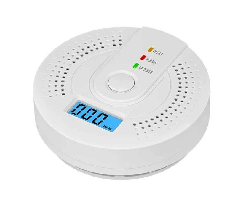 Безжичен алармен сензор за газ и въглероден оксид с LCD дисплей