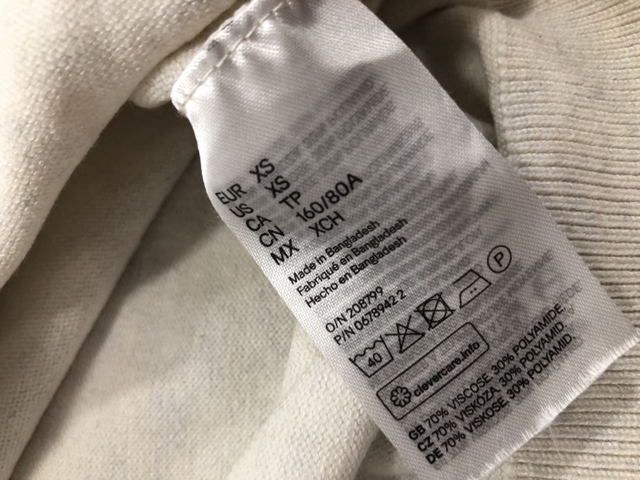 Bluza tricotata hm, crem