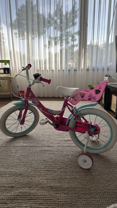 Детски велосипед колело с помощни колела E&L cycles - Barbie, 16 ''