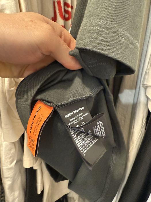 Tricou Heron Preston M original alb negru