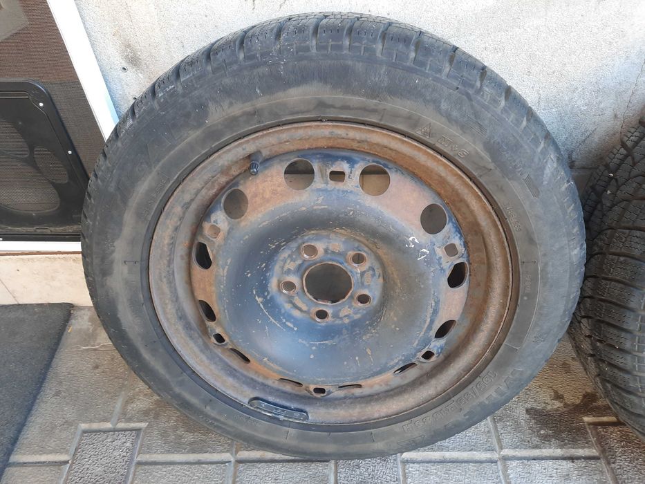 jante tabla 15" 5x100 cu anvelope m+s 195/55r15 skoda fabia