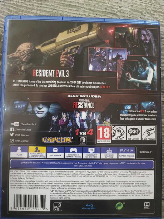 Playstation 4 Games Resident Evil 3