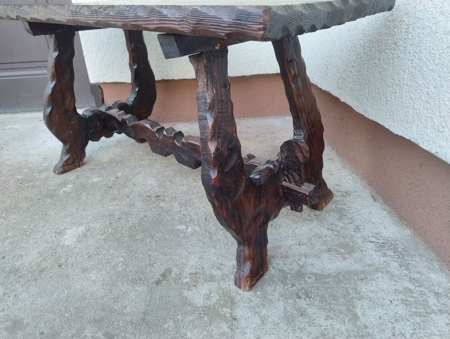 De vânzare măsuță de cafea rustică din lemn masiv