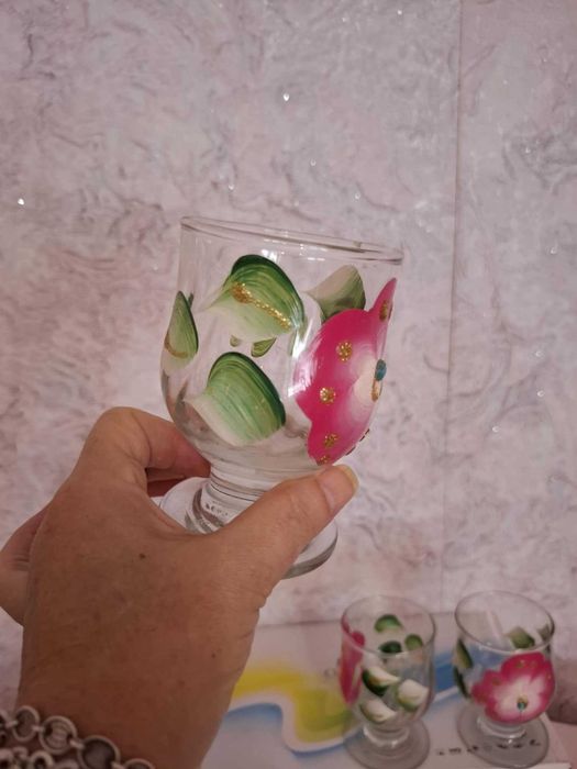 Чаши рисувано стъкло