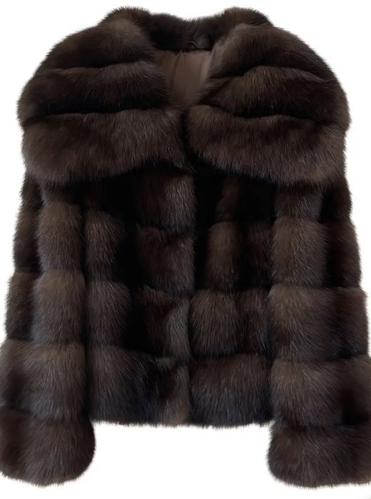 эко шуба коричневая