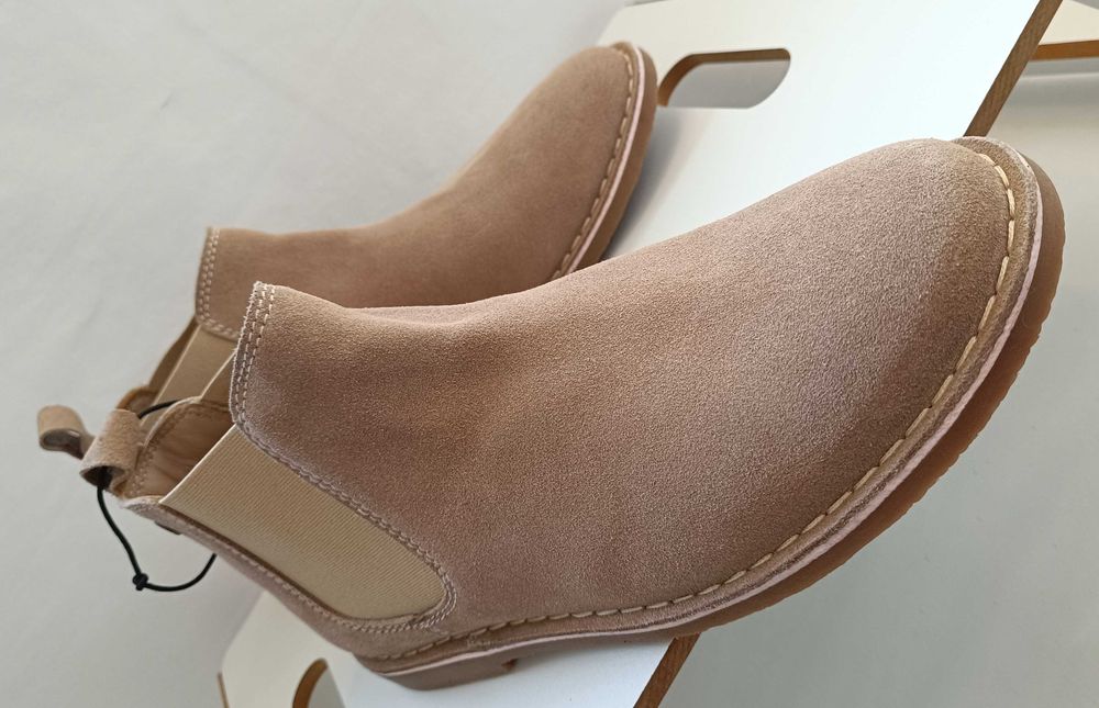 Ghete chelsea 44 plain toe Jack & Jones NOI piele naturala moale