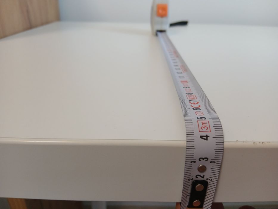 Birou alb din MDF și cadru metalic 120x50x80cm