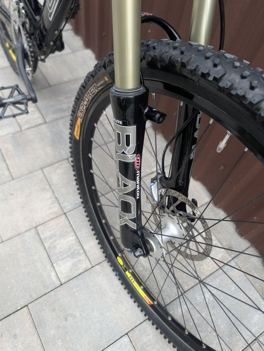 bicicleta MTB full suspension xt furca aer Manitou 120mm