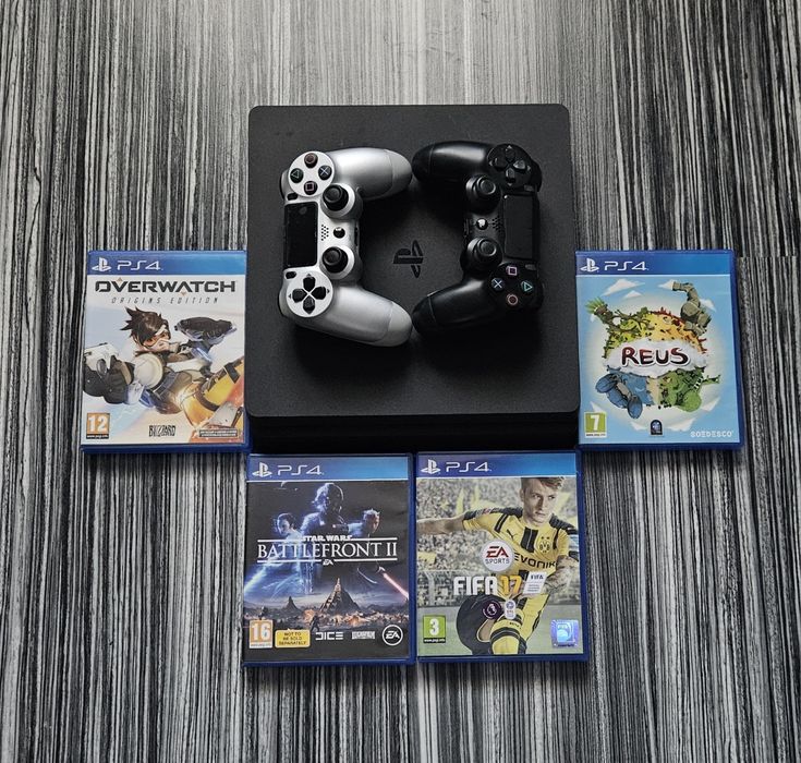 Consola Sony ps 4 slim 1 tb + 4 jocuri