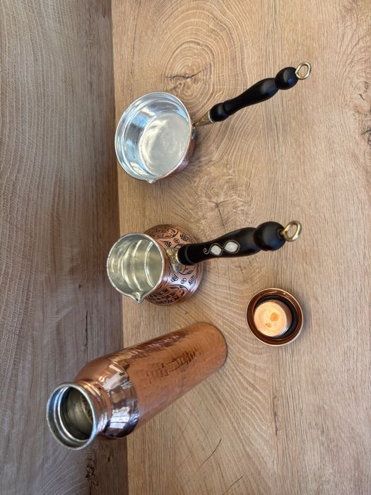 Джезве за турско кафе от мед, ръчна изработка