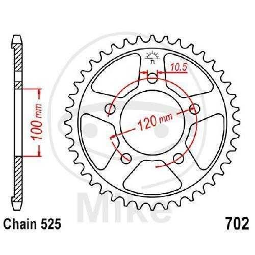 Заден венец с 43 зъба